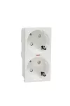 SCHNEIDER NU306718AS UNICA SYSTEM+ 2x2P+F dugalj csatlakozóaljzat 45°, biztonsági zsaluval, jelzőfénnyel, fehér SCHNEIDER NU306718AS UNICA SYSTEM+ 2x2P+F dugalj csatlakozóaljzat 45°, biztonsági zsaluval, jelzőfénnyel, fehér