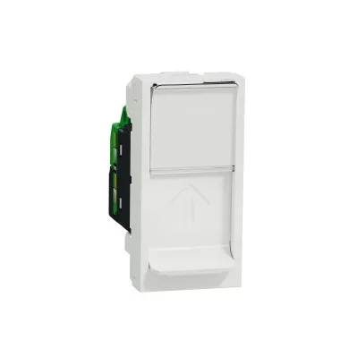 SCHNEIDER NU341618 UNICA SYSTEM+ Infraplus 1xRJ45 csatlakozó, Cat6, STP, 1 modulos, fehér SCHNEIDER NU341618 UNICA SYSTEM+ Infraplus 1xRJ45 csatlakozó, Cat6, STP, 1 modulos, fehér