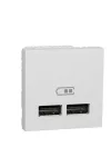 SCHNEIDER NU341818 UNICA SYSTEM+ Dupla USB töltő, A+A, 2.1A, fehér SCHNEIDER NU341818 UNICA SYSTEM+ Dupla USB töltő, A+A, 2.1A, fehér