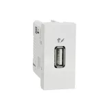   SCHNEIDER NU342818 UNICA SYSTEM+ USB töltő, 1A, 1 modulos, fehér