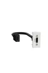 SCHNEIDER NU343018 UNICA SYSTEM+ HDMI csatlakozó, 1 modulos, fehér SCHNEIDER NU343018 UNICA SYSTEM+ HDMI csatlakozó, 1 modulos, fehér