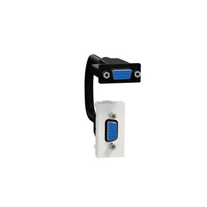 SCHNEIDER NU343218 UNICA SYSTEM+ VGA csatlakozó, 1 modulos, fehér