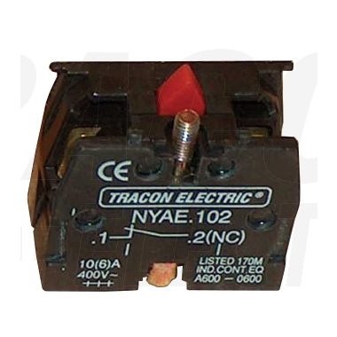 TRACON NYAE102 Érintkező-egység fémalapra szerelt nyomógombokhoz 1×NC, 3 A/400 V
