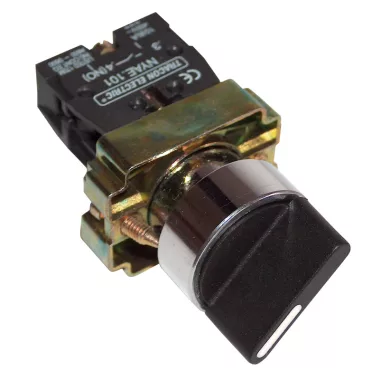 TRACON NYBD53KSTT Tokozott karos kapcsoló, fémalap, háromállású, rugóvissza 2×NO, 3A/230V AC, IP44