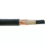   NYCY 4x2,5/2,5mm2 árnyékolt földkábel koncentrikus vezetővel PVC RE 0,6/1kV fekete