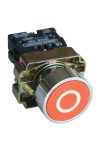 TRACON NYGBA4222PT Tokozott jelölt nyomógomb, fémalapra szer., piros, (fehér 0) 1×NC, 3A/2