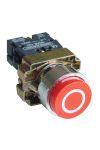TRACON NYGBA4322PT Tokozott jelölt nyomógomb, fémalapra szer., piros, (fehér 0) 1×NC, 3A/2