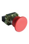 TRACON NYGBC42P Gombafejű vésznyomógomb,fémalapra szerelt,piros,nem reteszel 1×NC, 3A/400V AC, IP42, d=40mm