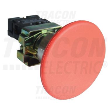 TRACON NYGBC42PT Tokozott gombafejű vészgomb, fémalapra szerelt, piros 1×NC, 3A/400V AC, IP44, d=40mm