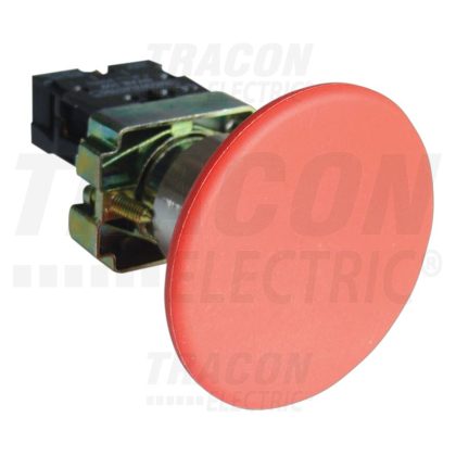   TRACON NYGBC42PT Tokozott gombafejű vészgomb, fémalapra szerelt, piros 1×NC, 3A/400V AC, IP44, d=40mm