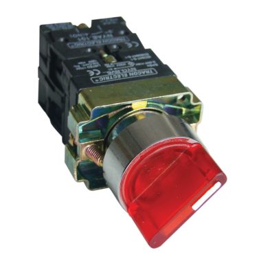 TRACON NYGBK2465PT Tokozott világítókaros kapcsoló, piros,LED, kétáll., izzó n. 1×NC+1×NO,