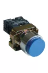 TRACON NYGBL61K Kiálló nyomógomb, fémalapra szerelt, kék 1×NO, 3A/240V AC, IP42