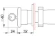 TRACON NYGBS9445PT Tokozott reteszelt gombafejű vészgomb, piros, kulcsos 1×NC+1×NO, 3A/400V AC, IP44, d=40mm