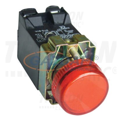   TRACON NYGBV44PT Tokozott jelzőlámpa, fémalap, piros, transzformátorral 3A/230V AC, IP44, NYGI6