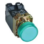 TRACON NYGBV53Z Jelzőlámpa, fémalap, zöld, trafóval, izzó nélkül 3A/400V AC, IP42, NYGI6