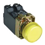 TRACON NYGBV55S Jelzőlámpa, fémalap, sárga, trafóval, izzó nélkül 3A/400V AC, IP42, NYGI6