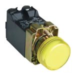   TRACON NYGBV55ST Tokozott jelzőlámpa, fémalap, sárga, transzformátorral 3A/400V AC, IP44, NYGI6