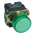 TRACON NYGBV63Z Jelzőlámpa, fémalapra szerelt, zöld, izzó nélkül 3A/400V AC, IP42, NYGI230