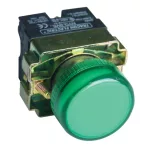   TRACON NYGBV63ZT Tokozott jelzőlámpa, fémalapra szerelt, zöld, izzó nélkül 3A/400V AC, IP44, NYGI230