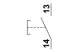 TRACON NYGBW33K Világító nyomógomb, fémalap, kék, glim, izzó nélkül 1×NO, 3A/400V AC, 230V, IP42