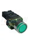 TRACON NYGBW33ZT Tokozott világító nyomógomb, fémalapra szerelt, zöld, glim 1×NO, 3A/400V AC, 230V, IP44 TRACON NYGBW33ZT Tokozott világító nyomógomb, fémalapra szerelt, zöld, glim 1×NO, 3A/400V AC, 230V, IP44
