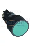TRACON NYGEA131Z Nyomógomb, műanyag testű, zöld 1×NO, 0,4A/400V AC, IP42, d=22mm