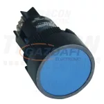   TRACON NYGEA161KT Tokozott nyomógomb, műanyag testű, kék 1×NO, 0,4A/400V AC, IP44, d=22mm
