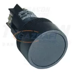   TRACON NYGEH125F Nyomókapcsoló, műanyag testű, fekete 1×CO, 0,4A/400V AC, IP42, d=22mm