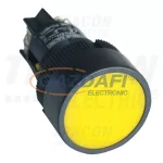   TRACON NYGEH155ST Tokozott nyomókapcsoló, műanyag testű, sárga 1×CO, 0,4A/400V AC, IP44, d=22mm