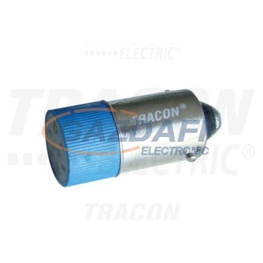 TRACON NYGL-AC400B LED bec indicator albastru 400V AC/DC, Ba9s