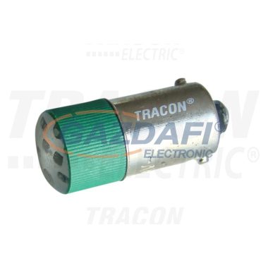 TRACON NYGL-AC400G LED-es jelzőizzó, zöld 400V AC/DC, Ba9s