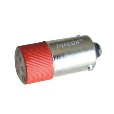 TRACON NYGL-AC400R LED bec indicator rosu 400V AC/DC, Ba9s