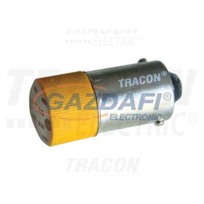 TRACON NYGL-AC400Y LED bec indicator galben 400V AC/DC, Ba9s