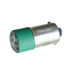 TRACON NYGL-ACDC24G bec indicator verde 24V AC/DC, Ba9s