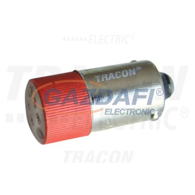 TRACON NYGL-ACDC24R LED bec indicator rosu 24V AC/DC, Ba9s