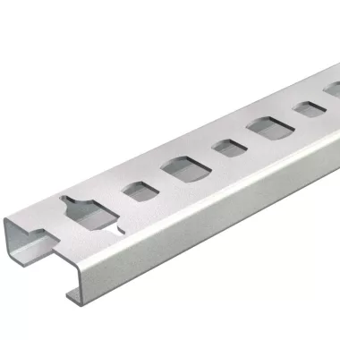 OBO 1106023 profilsín perforált, nútszélesség 11 mm 2000x20x8 acél felületkezelés nélkül