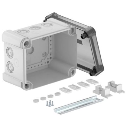   OBO 2005096 X10 R LGR-TR Junction box with transparent cover, 2069 rail 190x150x125mm