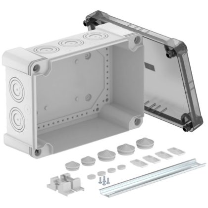   OBO 2005100 X16 R LGR-TR Junction box with transparent cover, 2069 rail 240x191x125mm