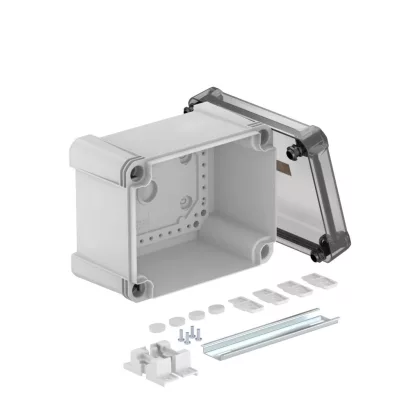   OBO 2005564 X10C R LGR-TR Üres doboz átlátszó fedéllel, 2069 sínnel  190x150x125mm