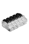 OBO 2054425 rugós vezetékösszekötő ÚJ 5 pólusú, működtető karral 19,6x31,3x10,5 átlátszó