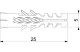 OBO 2349480 910 F 5x25 Angler dübel,  világosszürke 5x25mm