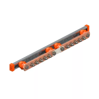   OBO 5015874 1802 DC 5+5 CU potenciálkiegyenlítő-sín (EPH), BigBar/5+5 csatlakozással CU,   5+5 x M10