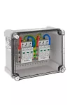 OBO 5088415 Napelemes csatlakozódoboz 2x1 PV-String , 2 WR-MPP 1000V DC világos- szürke RAL 7035