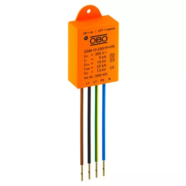 OBO 5092422 ÜSM-10-230I1P+PE Túlfeszültség-védelmi eszköz LED-es világításhoz, 1 fázisú