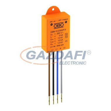OBO 5092424 ÜSM-10-230I2P-0 Túlfeszültség-védelmi eszköz LED-es világításhoz, 2 fázisú