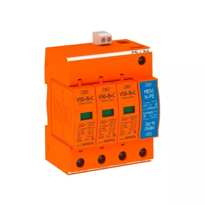   OBO 5093662 CombiController V50 3 pólus + NPE, távjelzéssel 280V