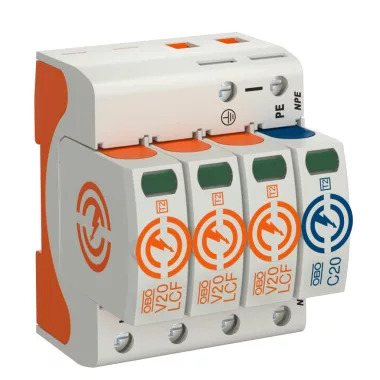 OBO 5095536 SurgeController V20 leakage current-free 3+1 280V