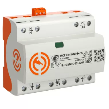 OBO 5096987 MCF100-3+NPE+FS LightningController Compact hárompólusú + NPE + FS 255V OBO 5096987 MCF100-3+NPE+FS LightningController Compact hárompólusú + NPE + FS 255V