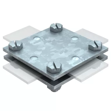 OBO 5314572 keresztösszekötő betétlemez nélkül 30mm acél merítetten tűzihorganyzott