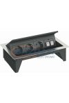 OBO 6116806 DBK2-D4 D3S2K Deskbox, nyitható, asztallapba szerelhető 260x167x68mm